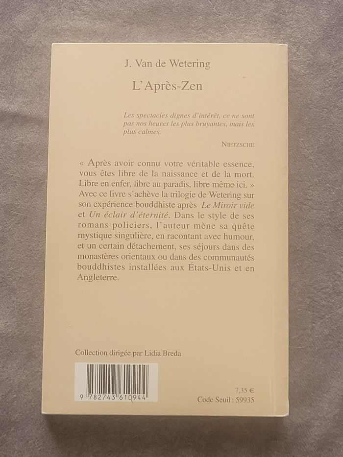L'Après-zen J. Van de Wetering, Isabelle Reinharez (Traduction) - photo numéro 2