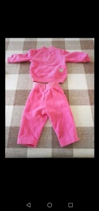Ensemble jogging sweat et pantalon épais rose 12 mois Tex 5€