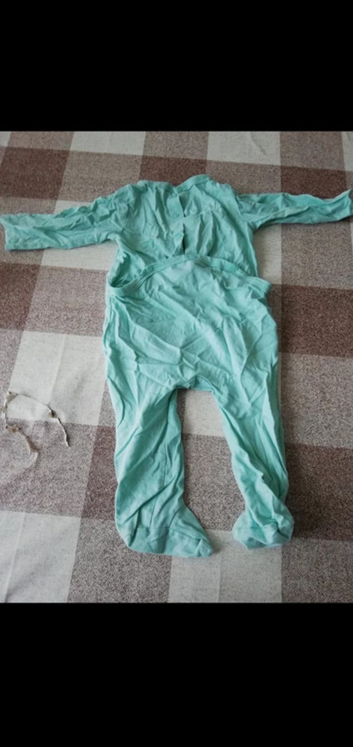 Pijama vert pâle 12 mois 74 cm - photo numéro 4