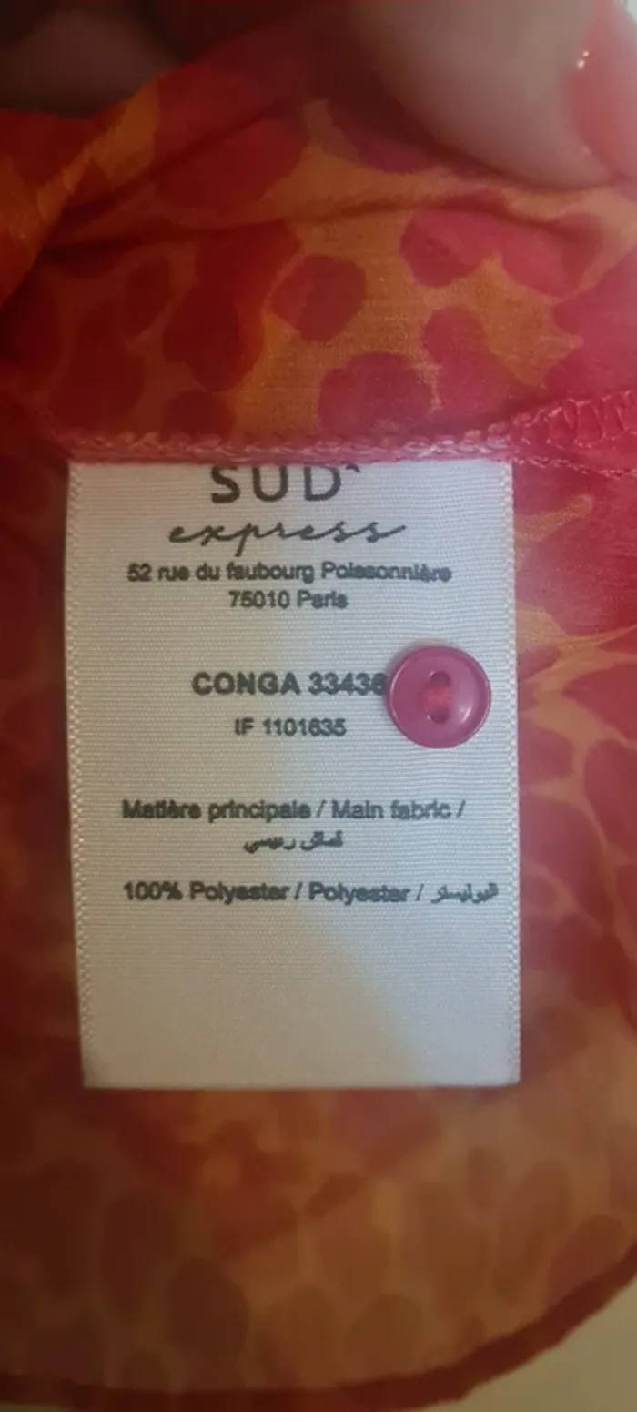 Blouse orange et rose Sud Express - photo numéro 5