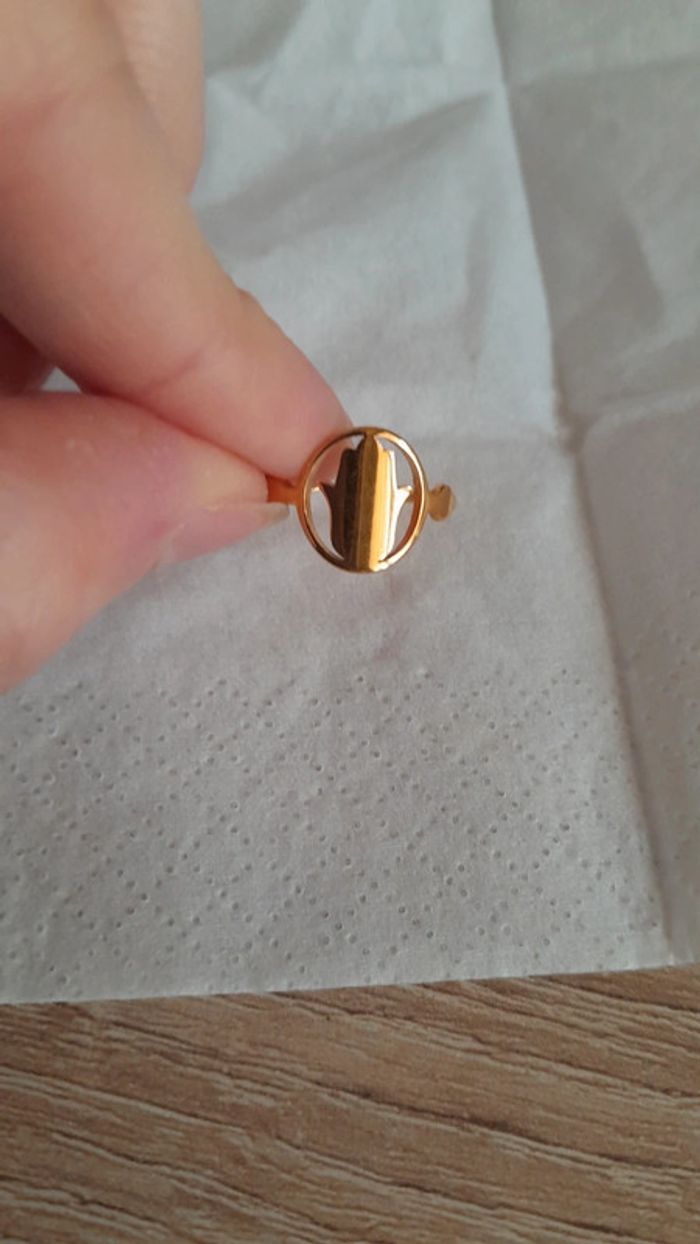 Magnifique bague ajourée neuve acier inoxydable réglable - photo numéro 3