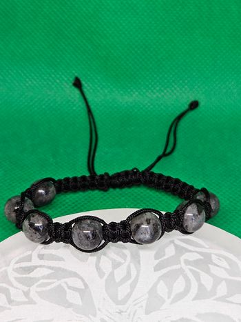 Macramé Bracelet en Larvikite