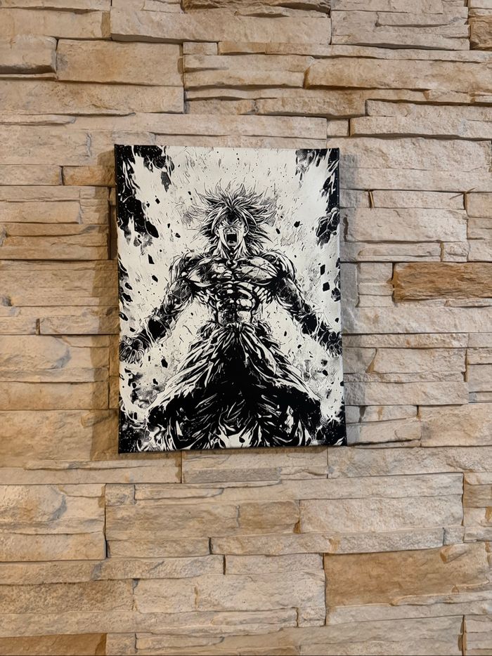 Tableau Broly légendaire Dragon Ball en toile 30x40cm - photo numéro 5