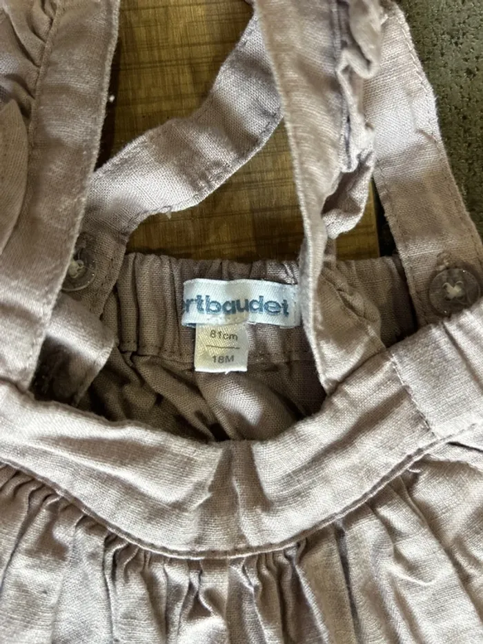 Robe salopette bébé fille, Verbaudet, 18 mois - photo numéro 2