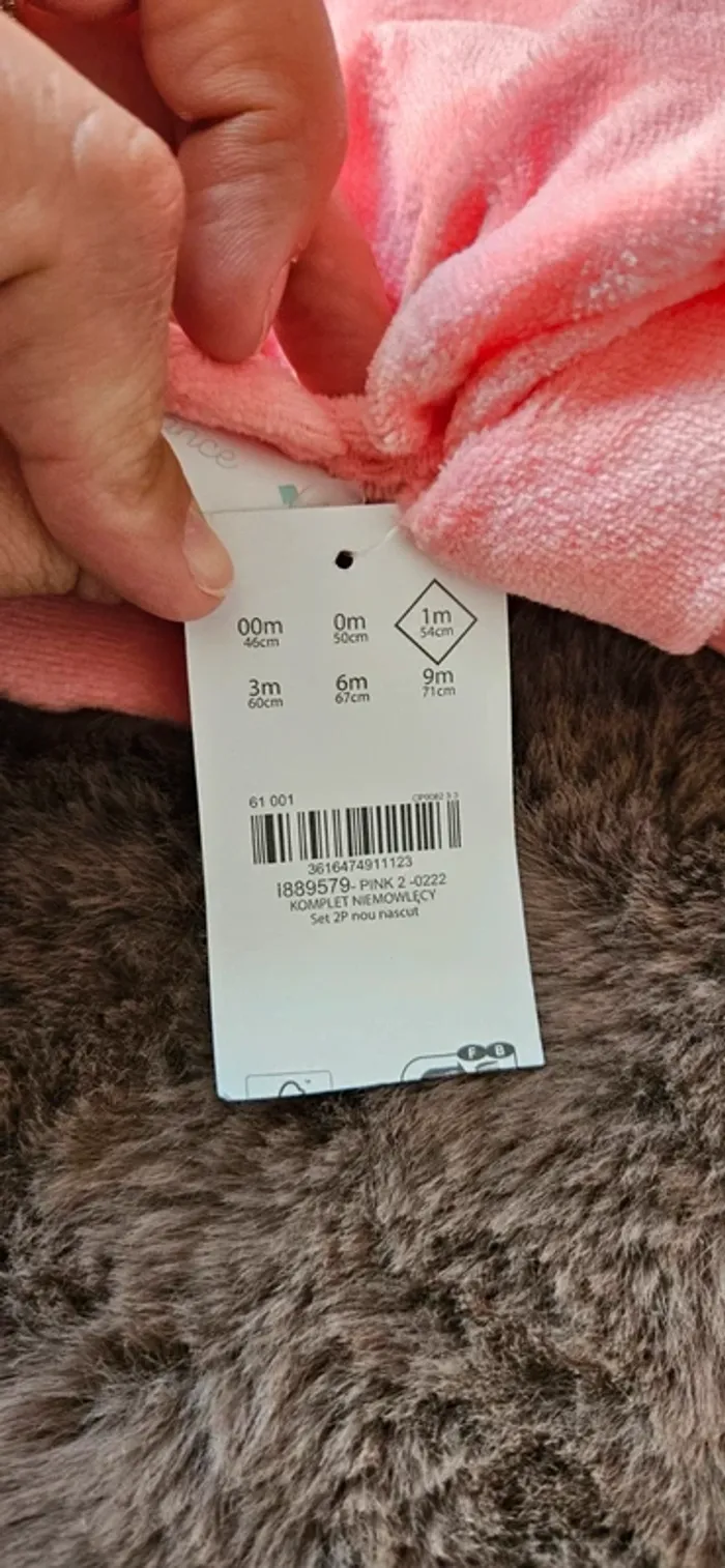 Ensemble bonnet et moufle nourrisson 1mois fille corail - photo numéro 4