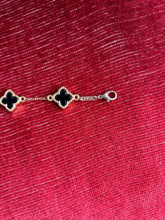 ✨ Bracelet Style Trèfle "Alhambra" – Noir & Doré ✨ - photo numéro 4