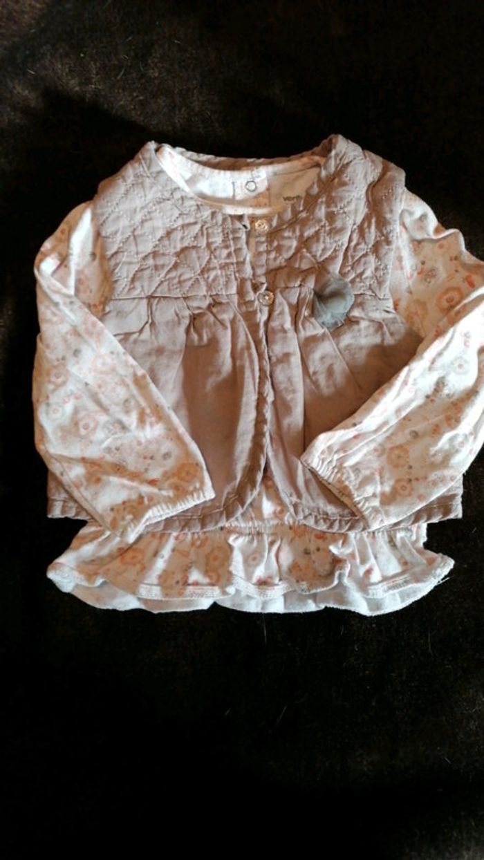 Tunique + gilet sans manches vertbaudet 18 mois