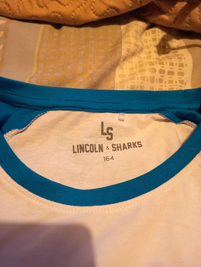 Tee-shirt manches longues enfant .marque Lincoln & sharks. Taille 164 . Motifs devant. - photo numéro 3