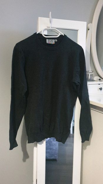 Pull gris foncé homme