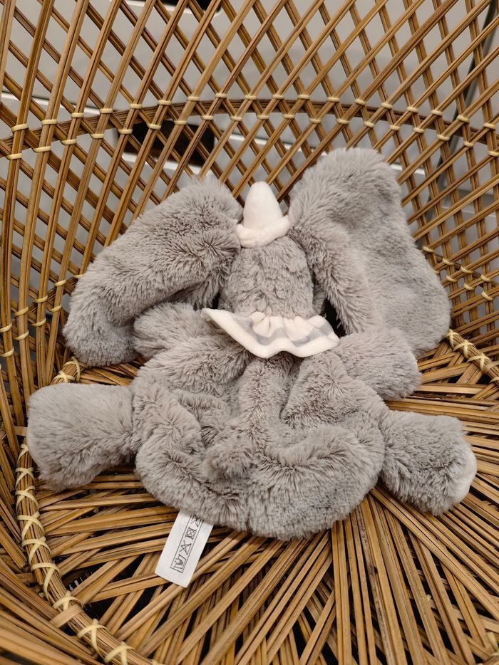 Doudou Dumbo gris blanc - photo numéro 5