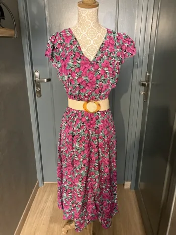 Robe longue à fleurs