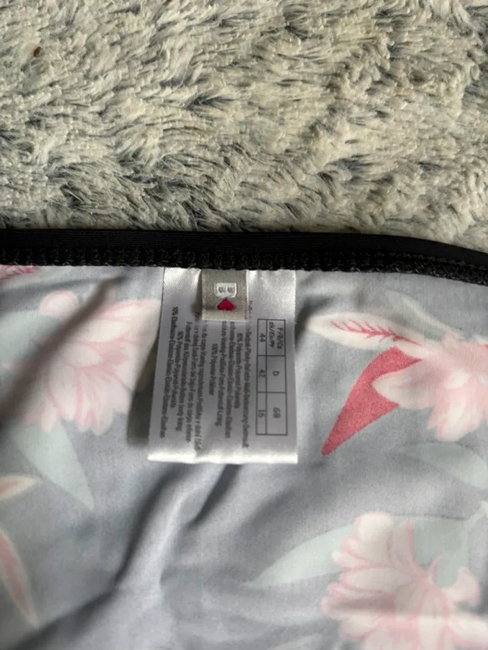 Culotte de maillot de bain noire taille 44 taille haute blanche porte - photo numéro 2