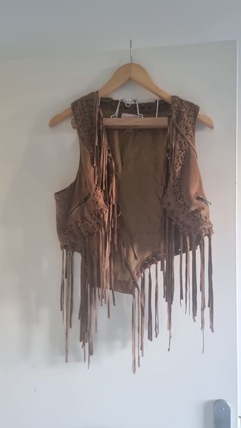 Gilet sans manche à frange taille M