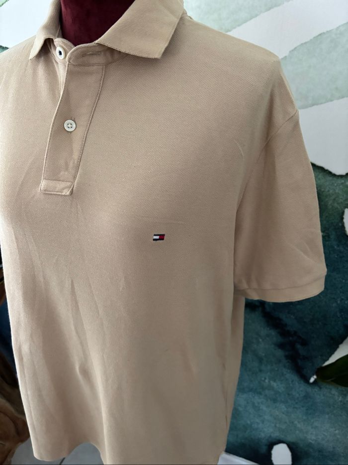 Polo tommy hilfiger homme beige - photo numéro 2