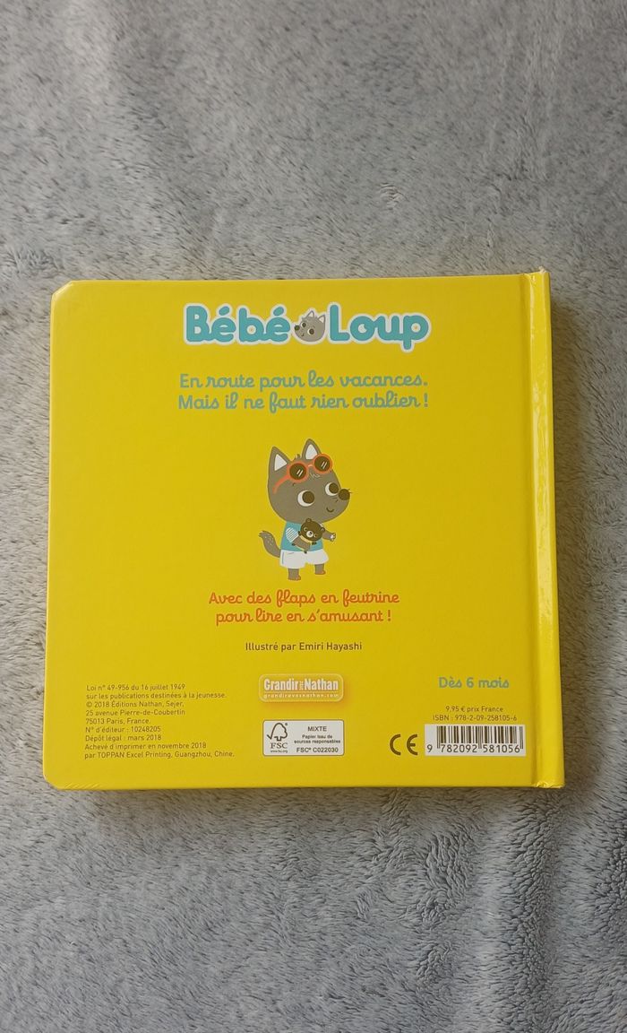 Livre Bébé Loup part en vacances - photo numéro 2