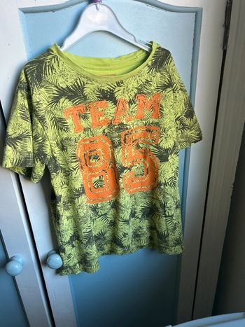 Tee shirt vert motif feuille, 6 ans, losan kids