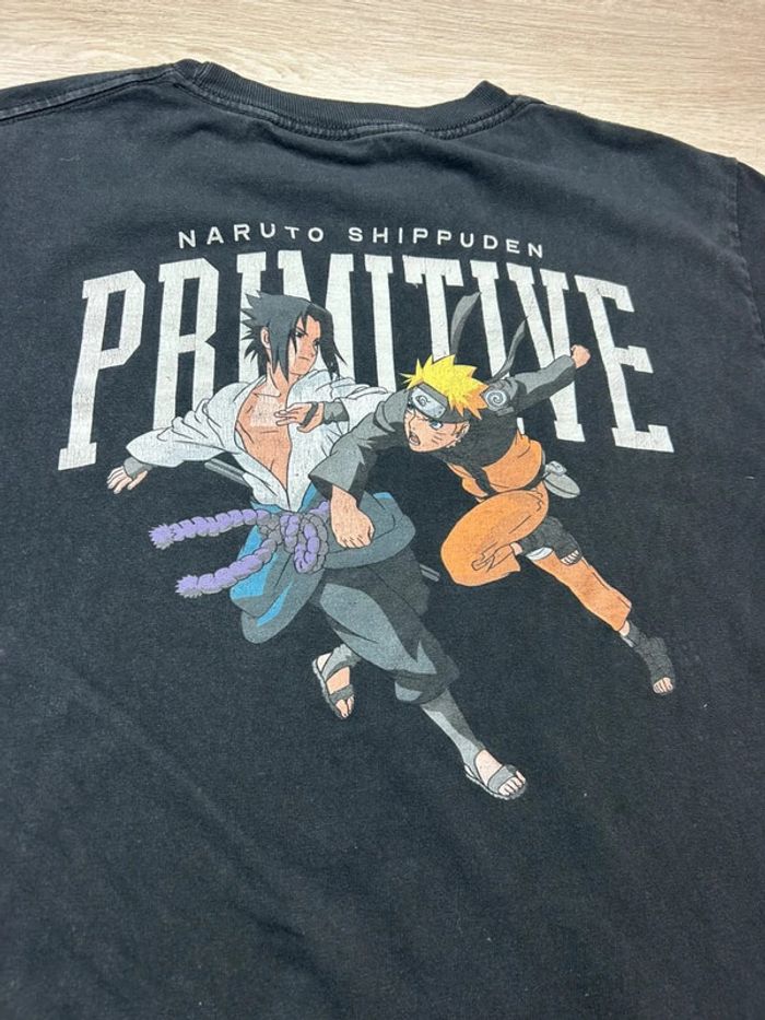 T-shirt Naruto Shippuden x Primitive Sasuke vs Naruto Noir – Taille M - photo numéro 4