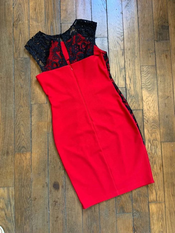 Robe rouge et noire sexy lipsy taille m 38 - photo numéro 7