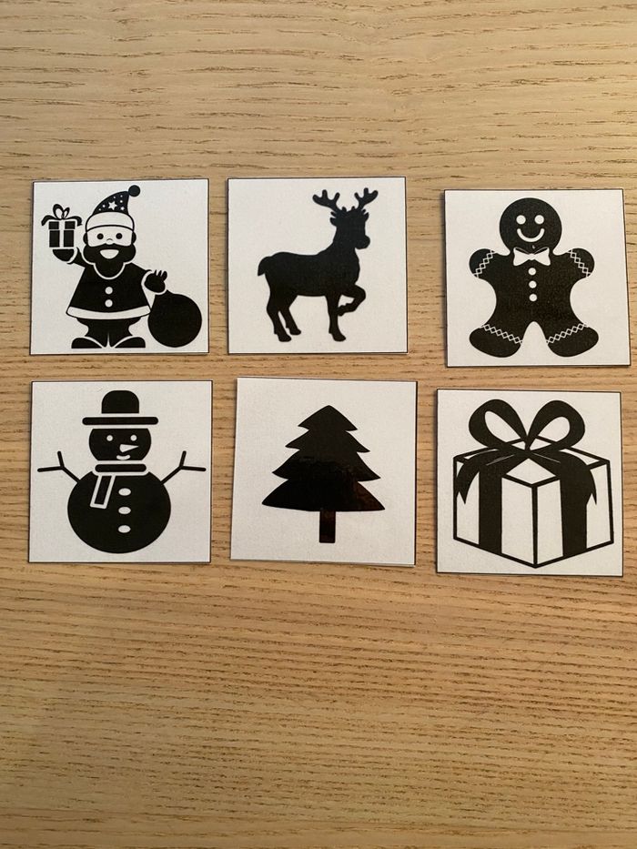 6 cartes Montessori pour bébé spécial Noël
