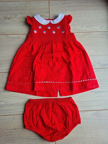 robe rouge et bloomer sergent major 12 mois