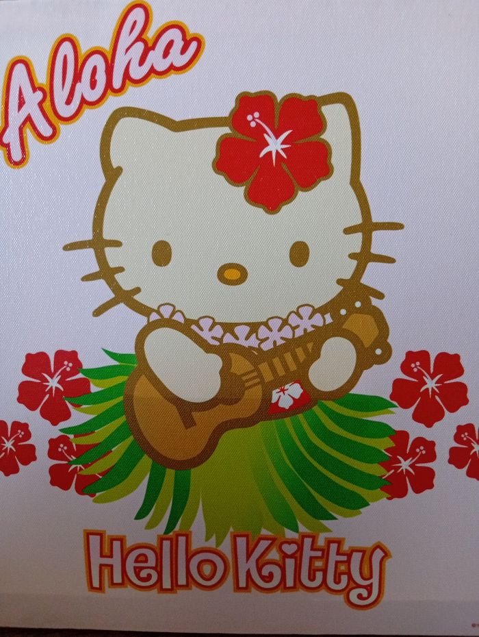 Cadre toile imprimée hello kitty - photo numéro 2