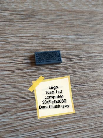 Lego tuile 1x2 clavier computer 3069pb0030