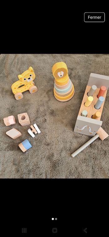 Lot jouets en bois