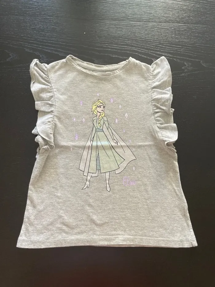 Tshirt gris Reine des Neiges Frozen taille 6 ans