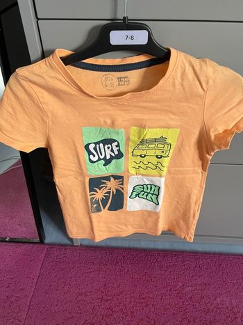 T-shirt garçon, couleur saumon