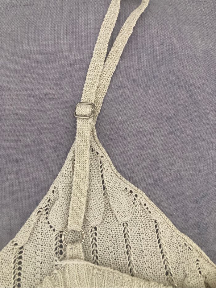 Top maille doré - photo numéro 3