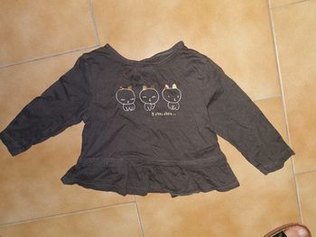 Haut gris et doré 12mois