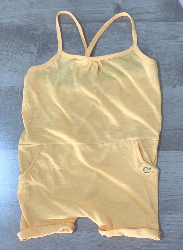 Combishort mango 9/12 mois croisée dans le dos jaune
