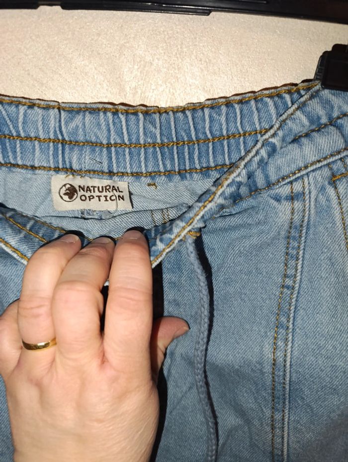 Joli short en jean T46 avec lien de serrage - photo numéro 4
