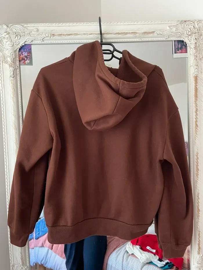 gilet marron à zip