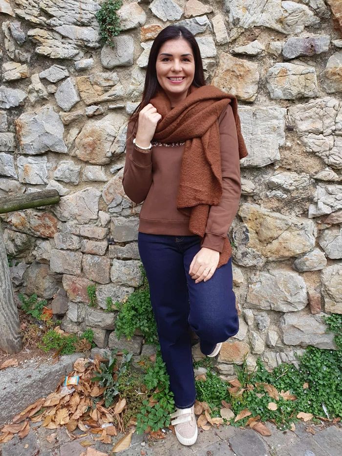 Écharpe épaisse Dublin unie marron chocolat - photo numéro 2