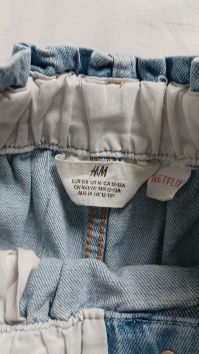 Short en jean fille 12 / 13 ans bleu H&M Stranger things - photo numéro 3