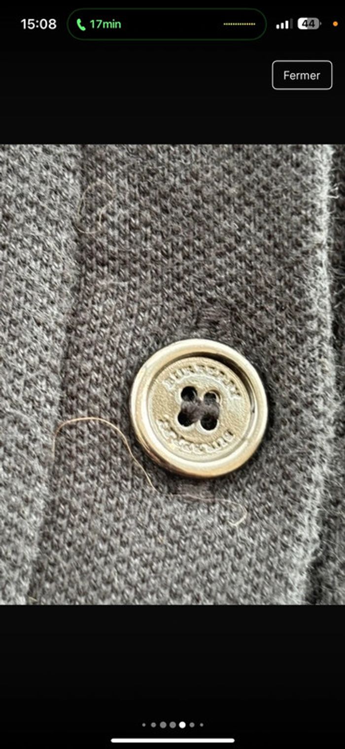 Polo burberry manche 3/4 vintage femme - photo numéro 12
