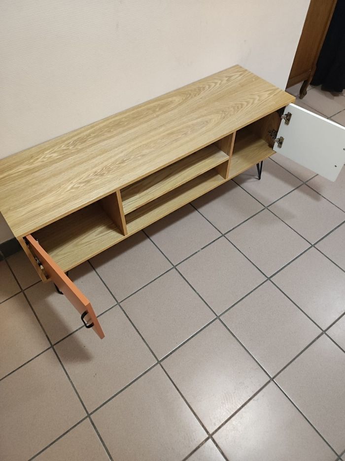 Meuble télé le twist coloré / bois - photo numéro 6