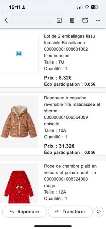 Doudoune réversible verbaudet