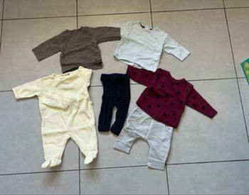 Lot 5 vêtements bébé 3 mois