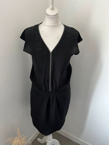 Robe en soie noire comptoir des cotonniers XS