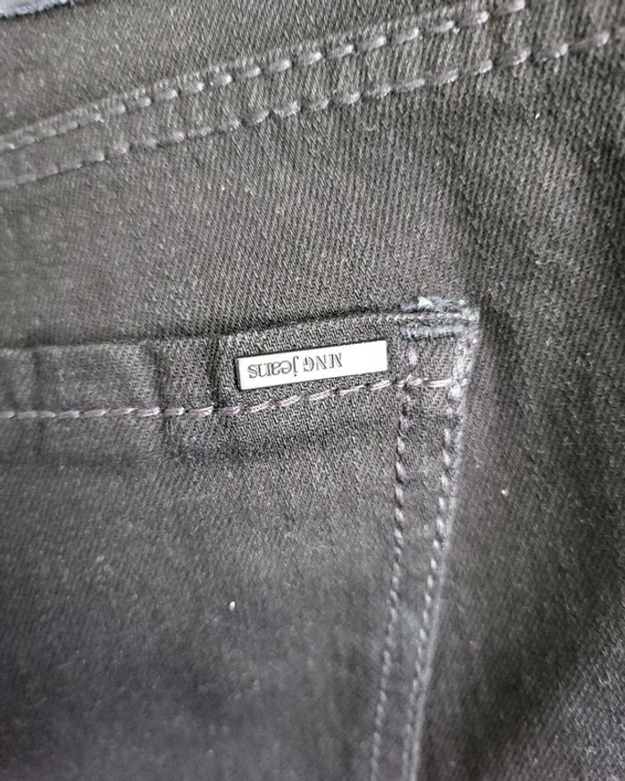 Jeans noir mango taille 42 coupe droite tendance - photo numéro 6