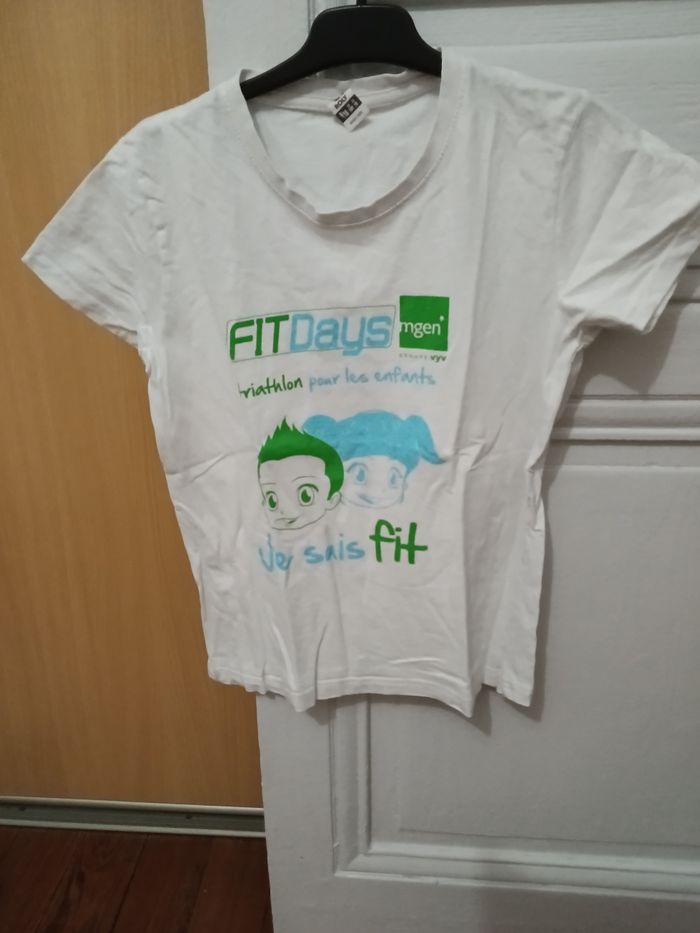 Tee-shirt Roly blanc et multicolore