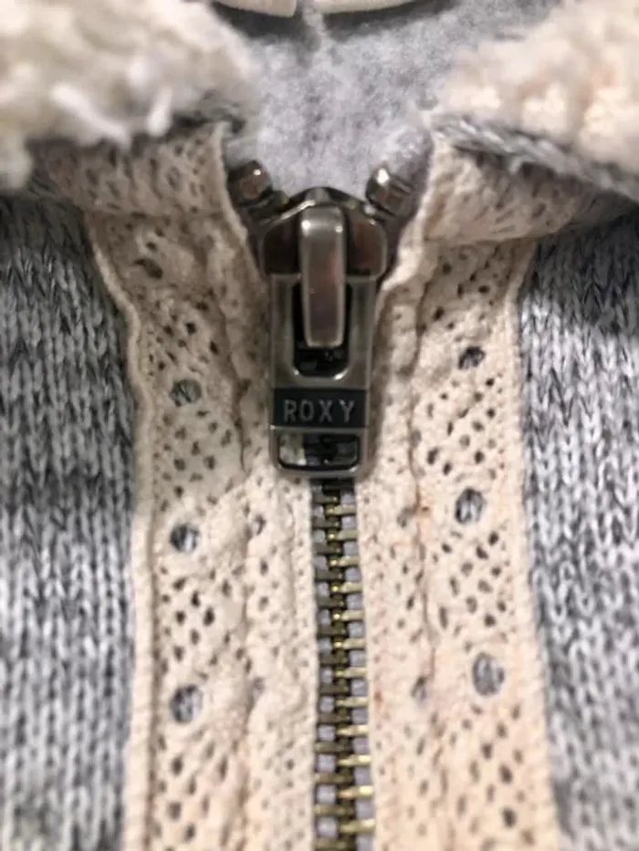 Roxy grey cotton jacket Womens M - photo numéro 3