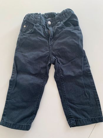 Pantalon toile bleu marine H&M 12-18 mois