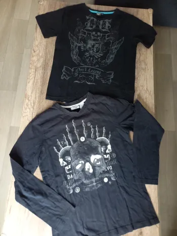 tee-shirts noir 12 ans