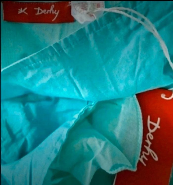 Jupe asymétrique  bleu celadon/turquoise. René Derhy T 40 Neuve - photo numéro 8