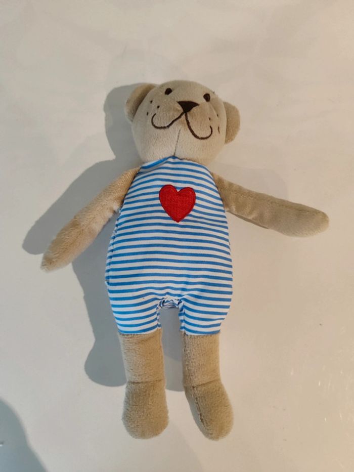Peluche doudou ours ourson nounours coeur rouge ikea - photo numéro 3