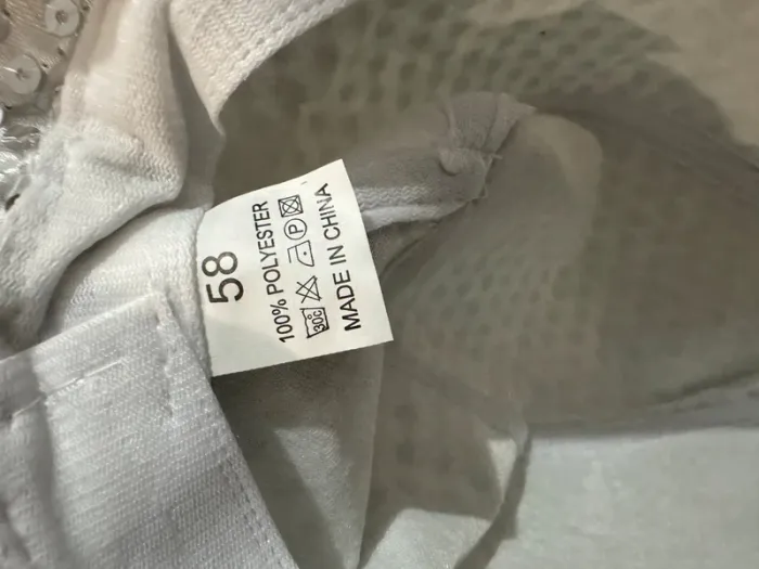 Chapeau + gants à sequins argenté, neuf 58cm et gants taille unique - photo numéro 3