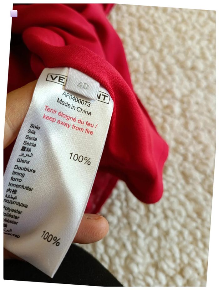 Top rouge SOIE 100% Verchant sexy mignon - photo numéro 5